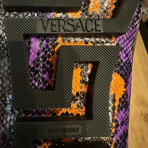 Versace Python print loafers size 41